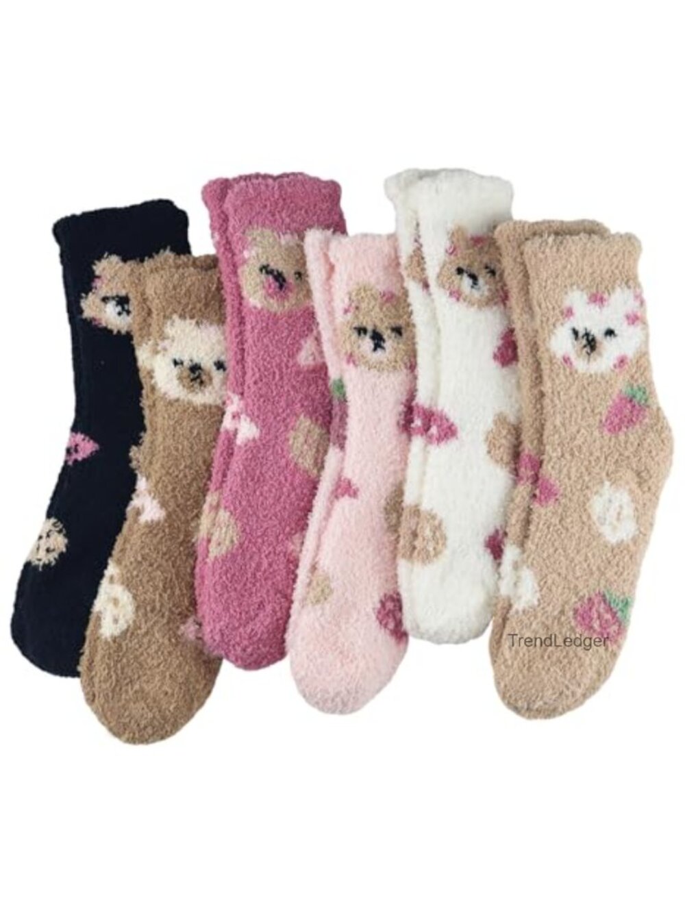 Fuzzy Plush Slipper Socks Cozy Warm Winter Sleep Socks Gift